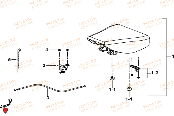 Selle TGB Pieces TGB FARM 600 EPS (No Serie RFCWTHTBA.. Type: FWH-HFET)