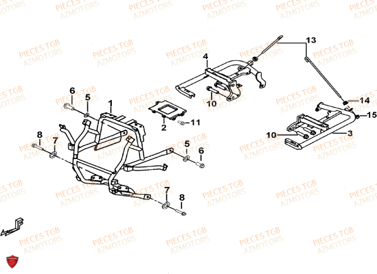 Support Pare Chocs TGB Pieces TGB FARM 600 EPS (No Serie RFCWTHTBA.. Type: FWH-HFET)
