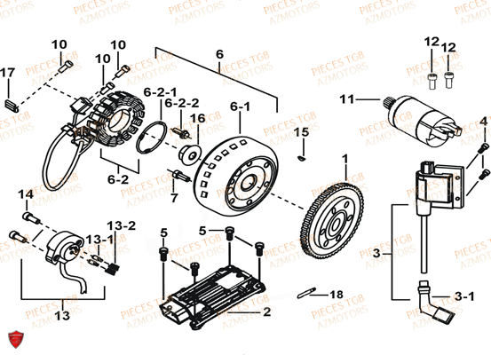 Systeme Electrique 1 TGB Pieces TGB FARM 600 EPS (No Serie RFCWTHTBA.. Type: FWH-HFET)