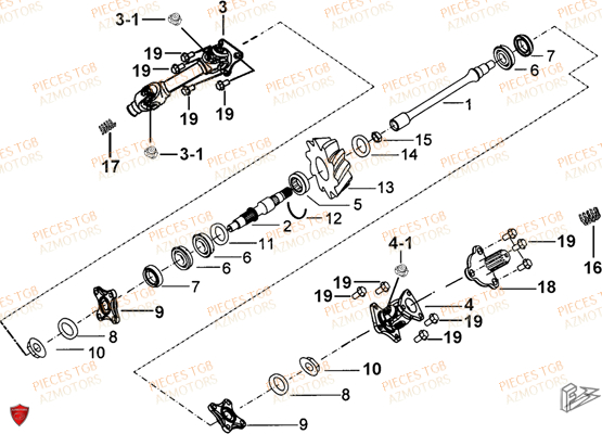 Transmission TGB Pieces TGB FARM 600 EPS (No Serie RFCWTHTBA.. Type: FWH-HFET)