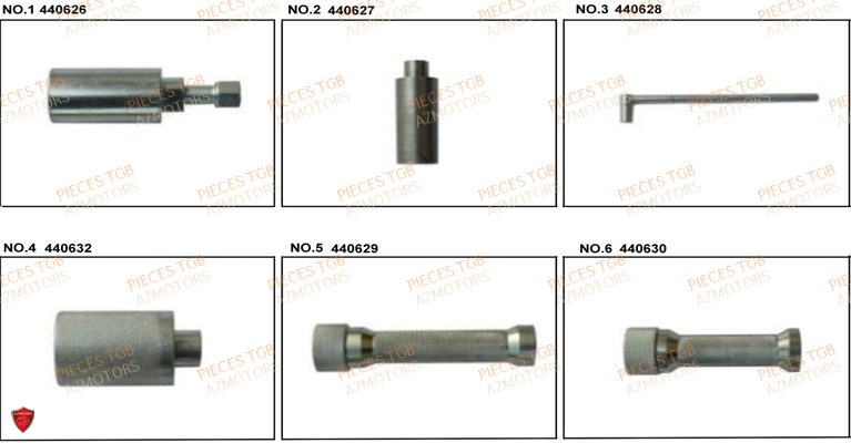 Outils 1 TGB Pieces TGB TARGET 325 (No serie RFCFCCVSA.... Type VSC)