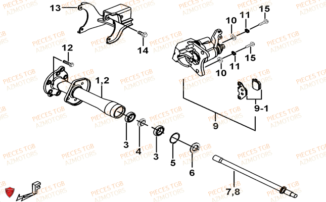 AXE ARRIERE TGB TGB TARGET 400 425 4X4