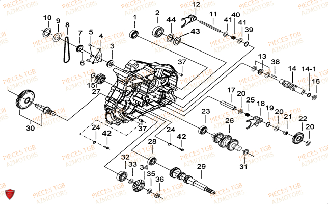 CARTER MOTEUR GAUCHE 2 TGB TGB TARGET 400 425 4X4