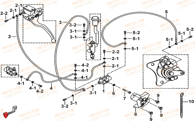 FREIN ARRIERE TGB TGB TARGET 400 425 4X4