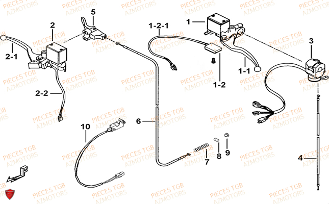 Maitre Cylindre TGB Pieces TGB TARGET 400/425 4x4 (No Serie RFCFBEVEA.. Type: VSE)