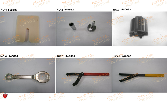 Outils 3 TGB Pieces TGB TARGET 400/425 4x4 (No Serie RFCFBEVEA.. Type: VSE)