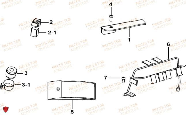 Supports TGB Pieces TGB TARGET 400/425 4x4 (No Serie RFCFBEVEA.. Type: VSE)