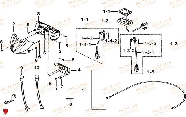 Compteur TGB Pieces TGB TARGET 460 IRS (No Serie RFCFBFVFD...Type: VSF-D)