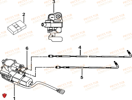 Moteur Differentiel TGB Pieces TGB TARGET 460 IRS (No Serie RFCFBFVFD...Type: VSF-D)