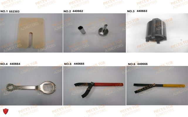 Outils 3 TGB Pieces TGB TARGET 460 IRS (No Serie RFCFBFVFD...Type: VSF-D)