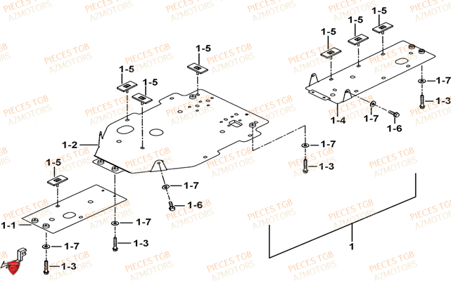 Protections Aluminium (option) AZMOTORS Pieces TGB TARGET 460 IRS (No Serie RFCFBFVFD...Type: VSF-D)