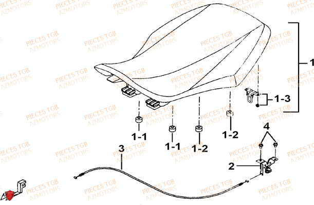 Selle TGB Pieces TGB TARGET 460 IRS (No Serie RFCFBFVFD...Type: VSF-D)