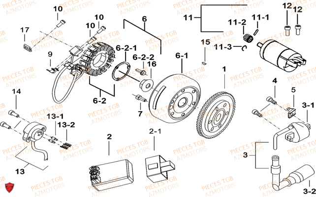 Systeme Electrique 1 TGB Pieces TGB TARGET 460 IRS (No Serie RFCFBFVFD...Type: VSF-D)