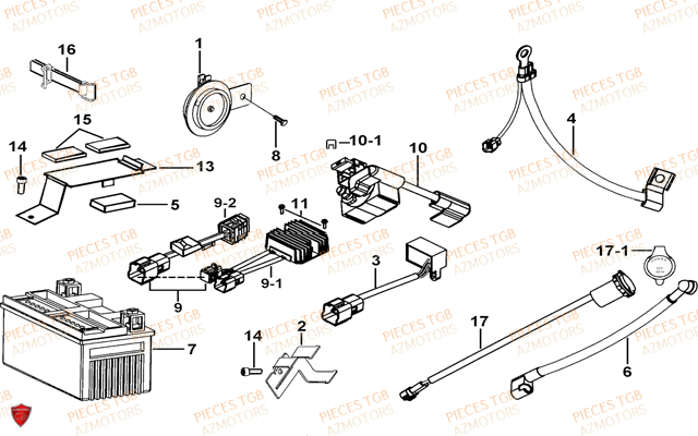 Systeme Electrique 3 TGB Pieces TGB TARGET 460 IRS (No Serie RFCFBFVFD...Type: VSF-D)