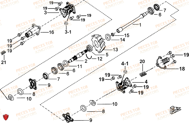 Transmission TGB Pieces TGB TARGET 460 IRS (No Serie RFCFBFVFD...Type: VSF-D)