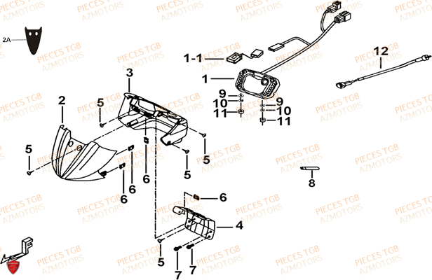 Compteur TGB Pieces TGB TARGET 550 IRS 4x4 (No Serie RFCFBEVDE... Type: VSG-DE)