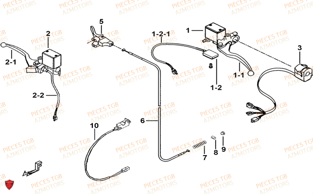 Maitre Cylindre TGB Pieces TGB TARGET 550 IRS 4x4 (No Serie RFCFBEVDE... Type: VSG-DE)