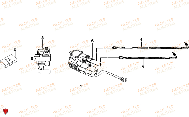 Moteur Differentiel TGB Pieces TGB TARGET 550 IRS 4x4 (No Serie RFCFBEVDE... Type: VSG-DE)