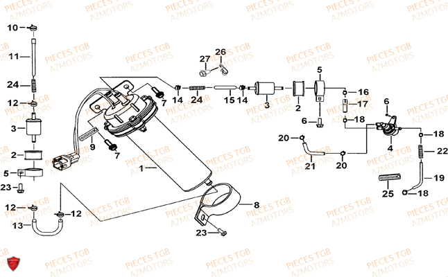 Pompe A Carburant Jusqu Au No Serie 001468 TGB Pieces TGB TARGET 550 IRS 4x4 (No Serie RFCFBEVDE... Type: VSG-DE)