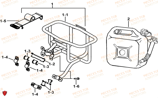Reservoir Additionnel Option TGB Pieces TGB TARGET 550 IRS 4x4 (No Serie RFCFBEVDE... Type: VSG-DE)