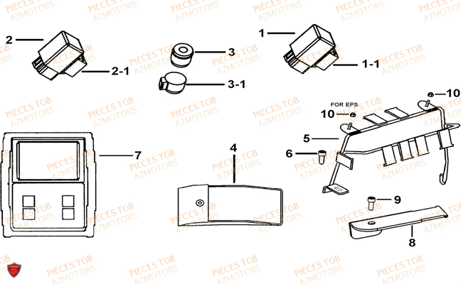 Supports TGB Pieces TGB TARGET 550 IRS 4x4 (No Serie RFCFBEVDE... Type: VSG-DE)