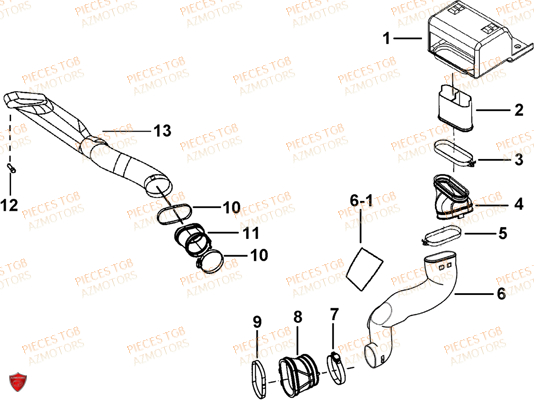 Admission AZMOTORS Pieces TGB TARGET 600 (No Serie RFCFBHVHB.. Type: VSH-DE)