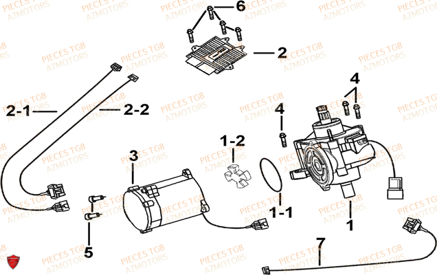 Direction Assistee (selon Modele) AZMOTORS Pieces TGB TARGET 600 EPS (No Serie RFCVTHTBA.. Type: VTH-DE)
