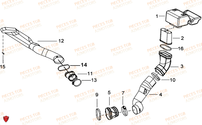 Admission TGB Pieces TGB TARGET_F 500/550 IRS GUNNER_550 (No Serie RFCFBEVGD... Type: VSG-D)