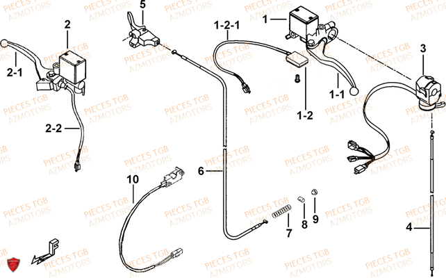 Maitre Cylindre TGB Pieces TGB TARGET_F 500/550 IRS GUNNER_550 (No Serie RFCFBEVGD... Type: VSG-D)