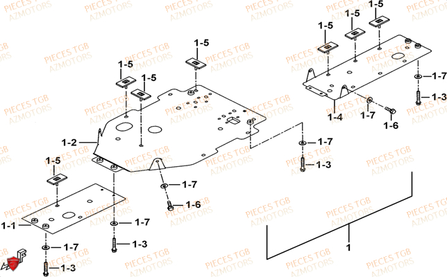 Protections Aluminium Option TGB Pieces TGB TARGET_F 500/550 IRS GUNNER_550 (No Serie RFCFBEVGD... Type: VSG-D)