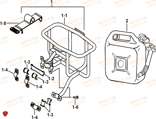 Reservoir Additionnel Option TGB Pieces TGB TARGET_F 500/550 IRS GUNNER_550 (No Serie RFCFBEVGD... Type: VSG-D)