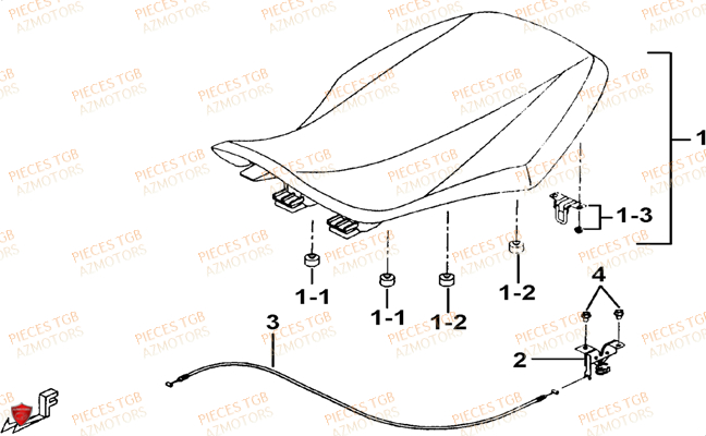 Selle TGB Pieces TGB TARGET_F 500/550 IRS GUNNER_550 (No Serie RFCFBEVGD... Type: VSG-D)