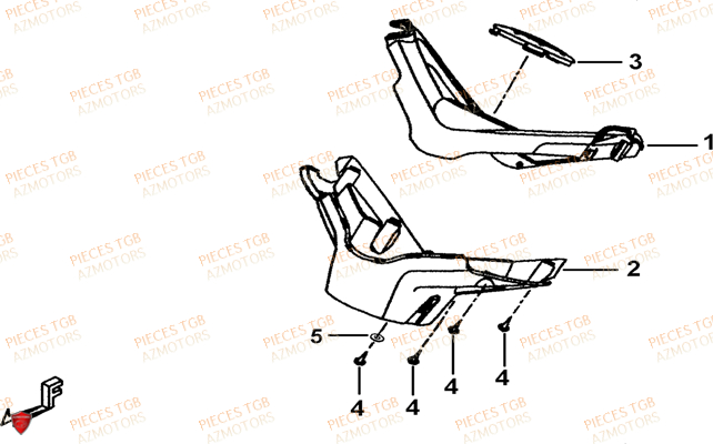 Cache Guidon TGB Pieces TGB_X_MOTION_125 (No Serie RFCCU8CUB...Type: CU8-B)