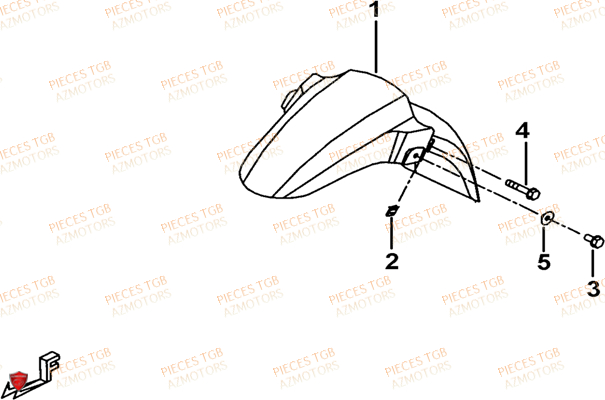 Carrosserie Avant TGB Pieces TGB_X_MOTION_125 (No Serie RFCCU8CUB...Type: CU8-B)
