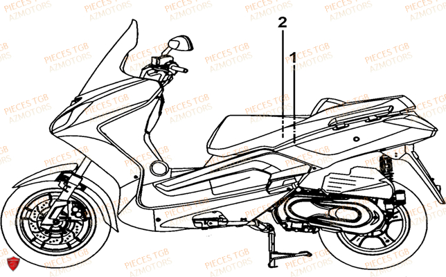 Etiquettes De Securite TGB Pieces TGB_X_MOTION_125 (No Serie RFCCU8CUB...Type: CU8-B)