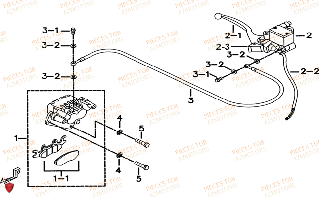 Frein Avant TGB Pieces TGB_X_MOTION_125 (No Serie RFCCU8CUB...Type: CU8-B)