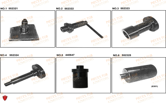Outils 1 TGB Pieces TGB_X_MOTION_125 (No Serie RFCCU8CUB...Type: CU8-B)