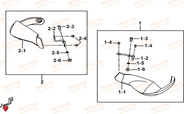 Protege Main Option TGB Pieces TGB_X_MOTION_125 (No Serie RFCCU8CUB...Type: CU8-B)