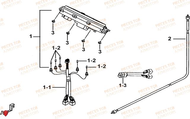 Compteur TGB Pieces TGB_X_MOTION_250 (No Serie RFCCUBCUB...Type: CUB-B)

