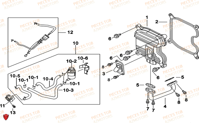 Couvre Culasse TGB Pieces TGB_X_MOTION_250 (No Serie RFCCUBCUB...Type: CUB-B)


