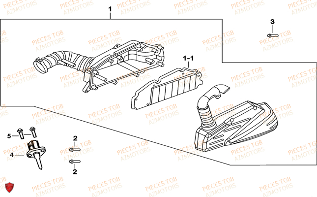 Filtre A Air TGB Pieces TGB_X_MOTION_250 (No Serie RFCCUBCUB...Type: CUB-B)

