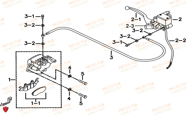 Frein Avant TGB Pieces TGB_X_MOTION_250 (No Serie RFCCUBCUB...Type: CUB-B)

