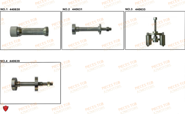 Outils 6 TGB Pieces TGB_X_MOTION_250 (No Serie RFCCUBCUB...Type: CUB-B)

