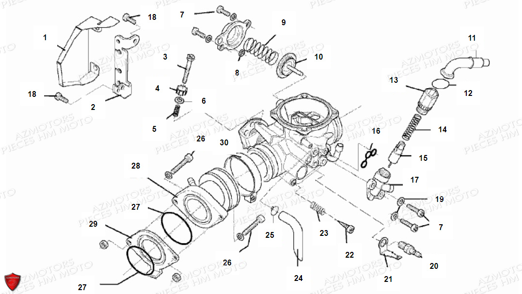 ADMISSION VENT PIECES HM MOTO TRAIL LOCUSTA 125-200 (2011-2013)
