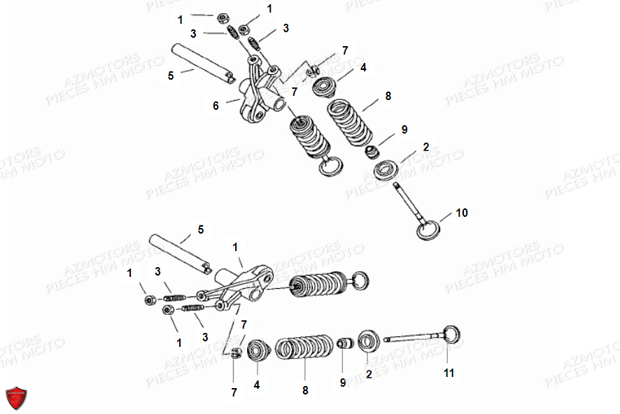SOUPAPES VENT PIECES HM MOTO TRAIL LOCUSTA 125-200 (2011-2013)
