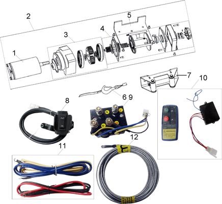 Treuil Pour Quad AZMOTORS TREUIL POUR QUAD