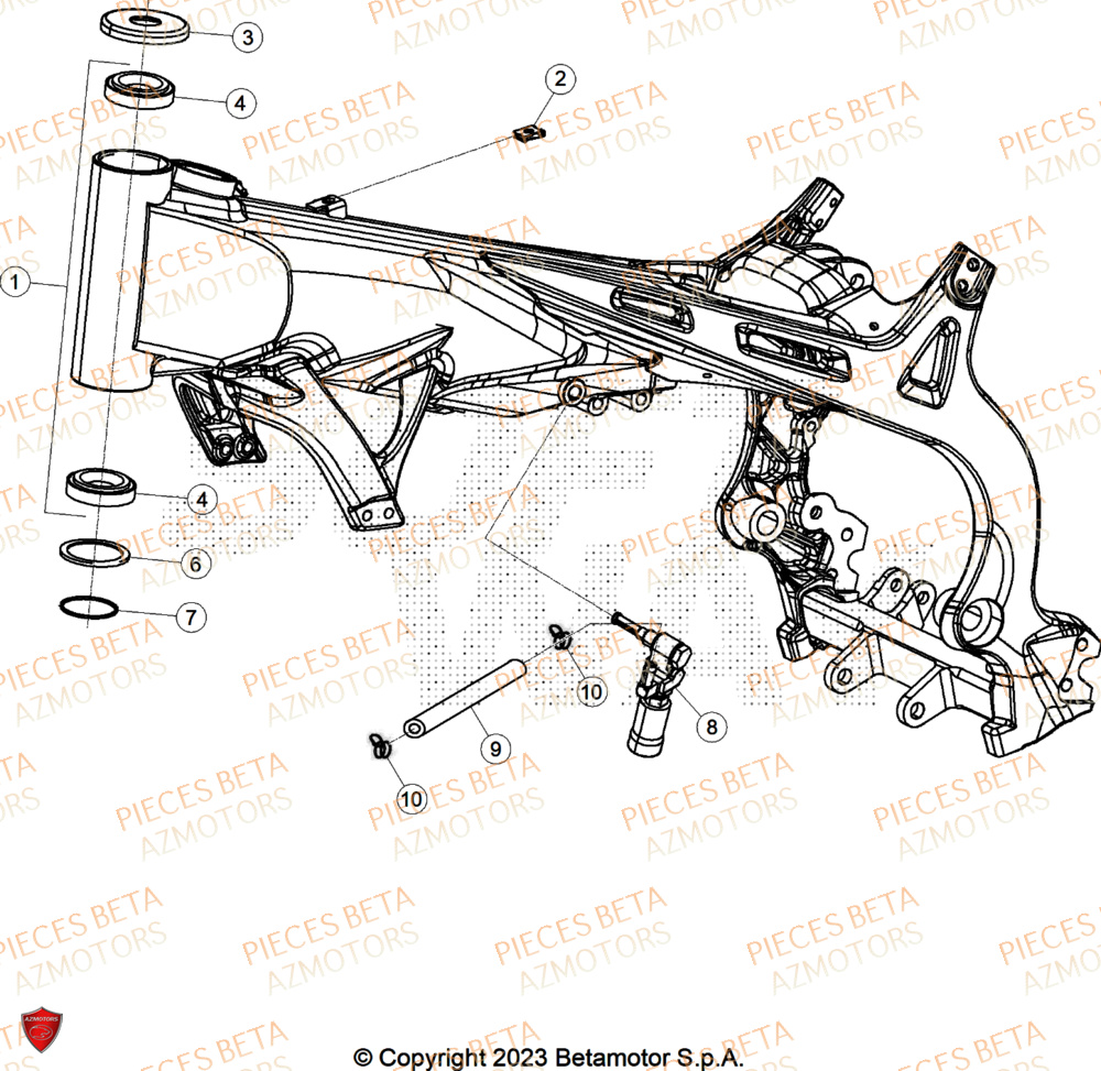 Chassis BETA Pieces BETA TRIAL EVO 300 4T - (2026)