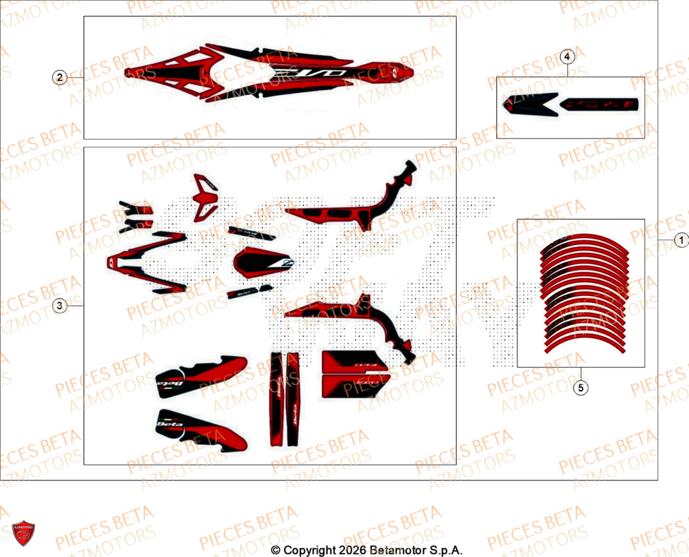 Decors BETA Pieces BETA TRIAL EVO 300 4T - (2026)