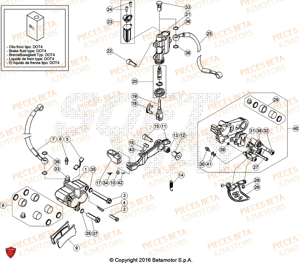 Freins BETA Pieces BETA TRIAL EVO 300 4T - (2026)