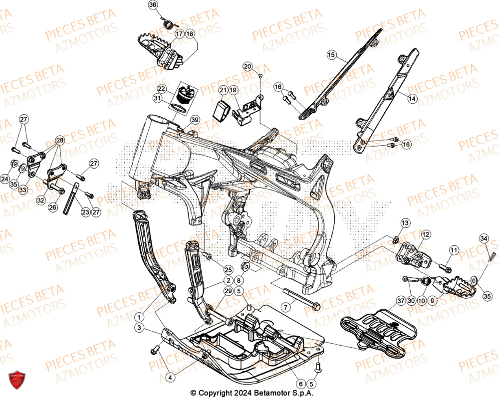 Accessoires Du Chassis BETA Pièces BETA EVO 300 2T - [2025]